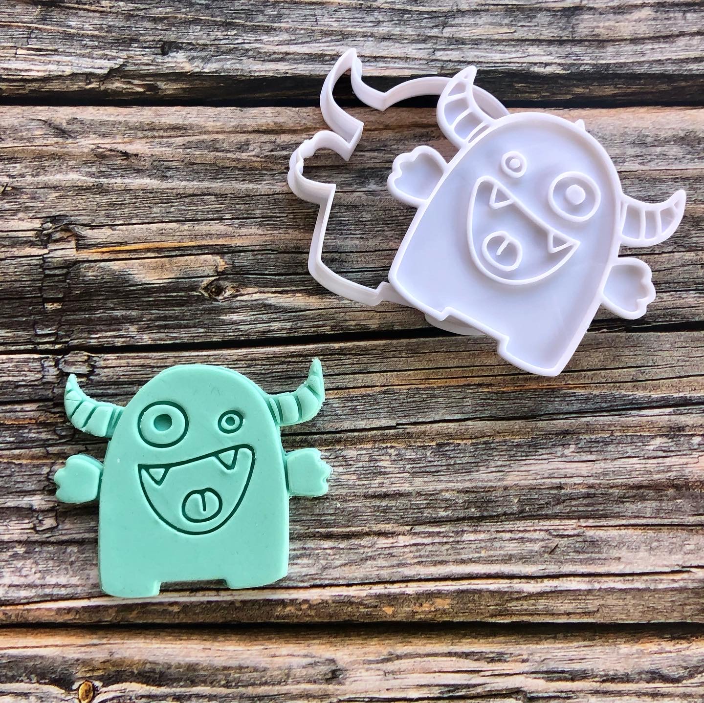 Monster Cookie Cutter and Fondant Stamp