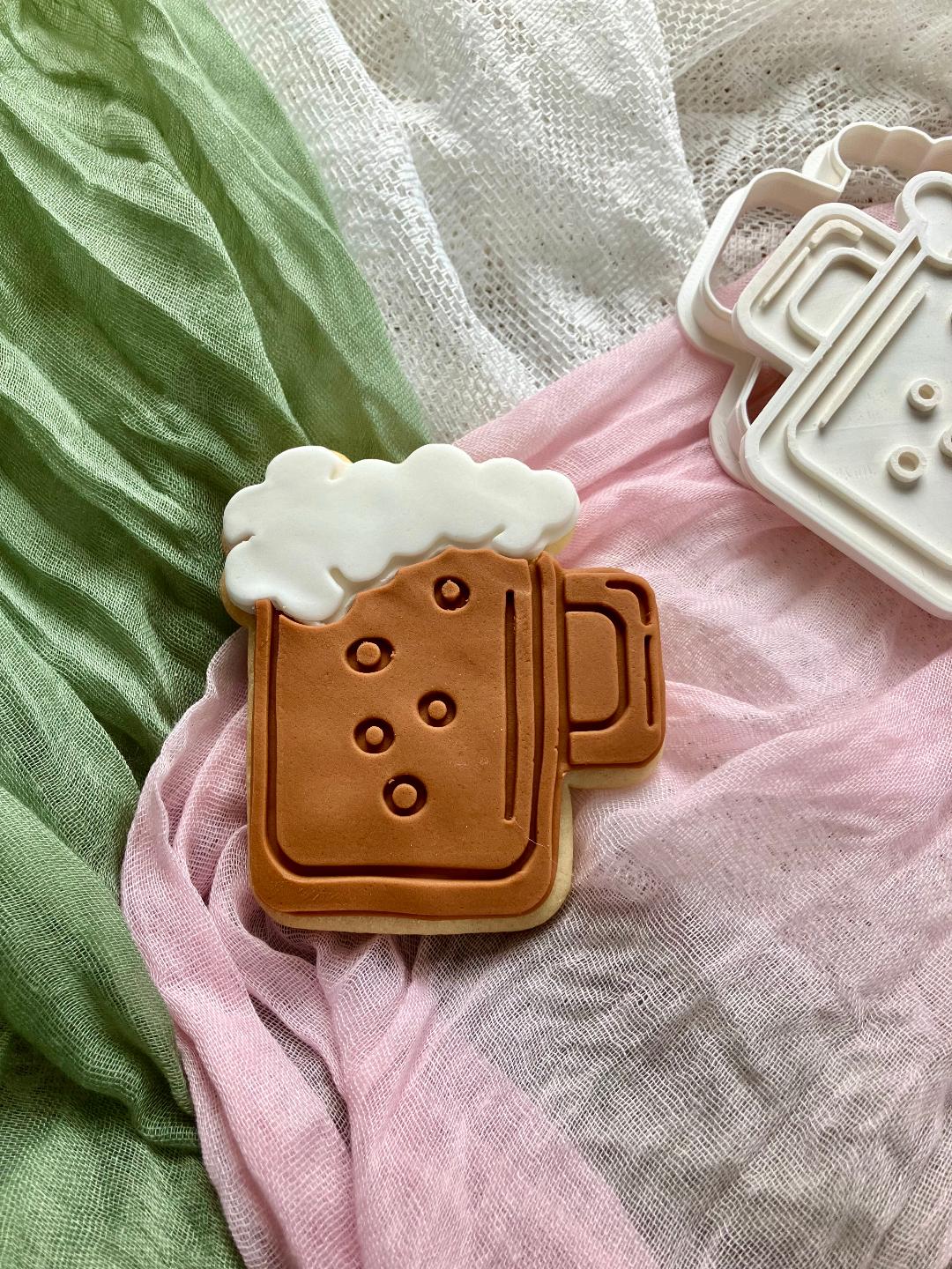 Pint Glass Tankard Cookie Cutter and Fondant Stamp, Beer, Pint Of Beer, Cheers, Lager, Father's Day - Image 6