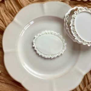 8cm frilly frame cookie cutter and outline fondant stamp with blank centre