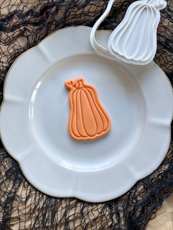 Gourd Pumpkin Cookie Cutter & Fondant Stamp – 8cm Autumn Cookie Embosser – Fall Halloween Thanksgiving Baking Tool - Image 3