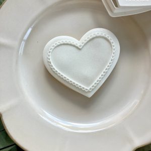 Heart Cookie Cutter & Fondant Embosser with Border