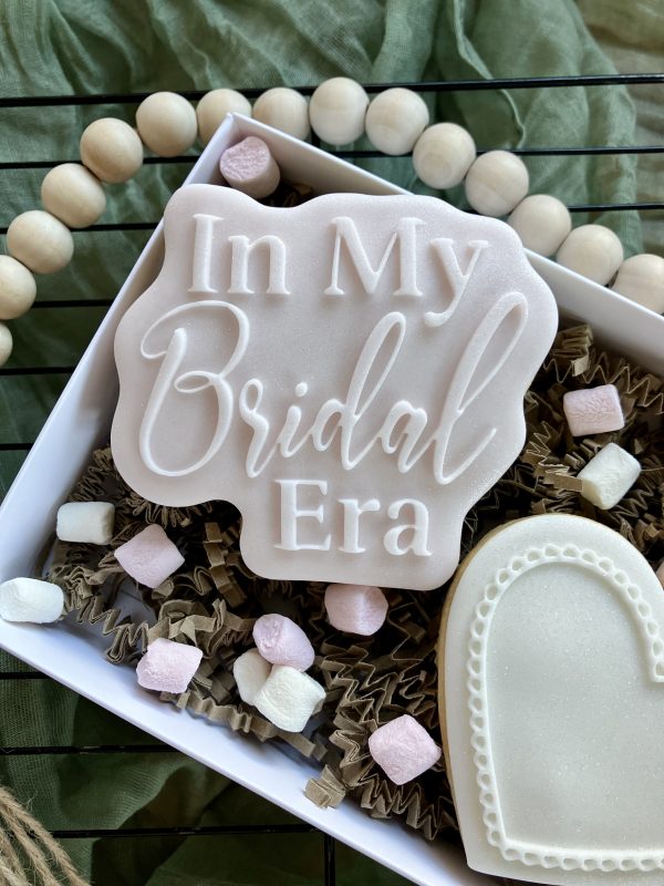 In My Bridal Era Cookie Cutter & Fondant Embosser – Taylor-Inspired Wedding Design (8cm)